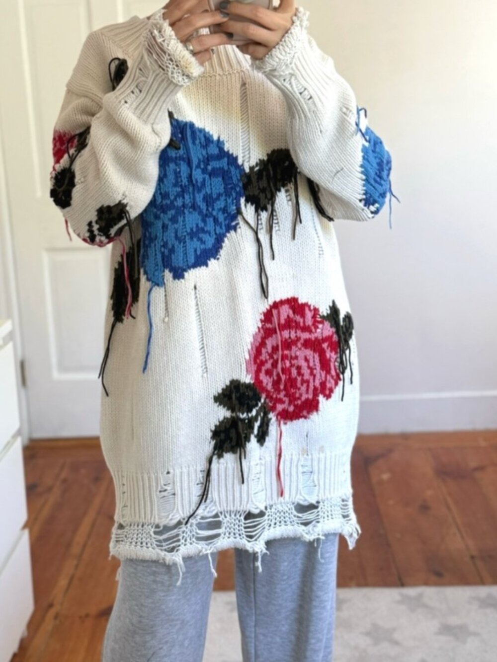 MSGM Wool Blend Tunic Sweater